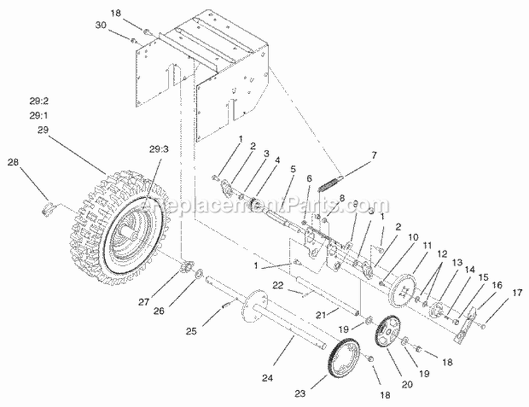 Page K Diagram and Parts List for 28230 000000001-000999999 - 2000 Lawn Boy Snow Blower